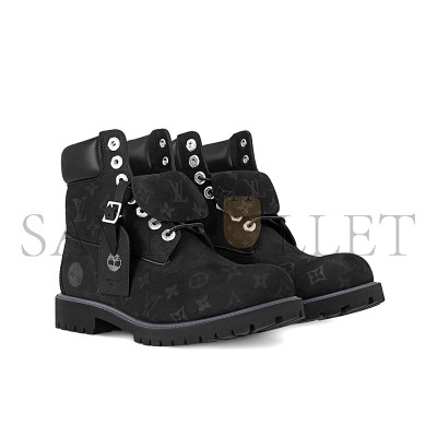 LOUIS VUITTON X TIMBERLAND 6″ ANKLE BOOT BLACK MONOGRAM 1AD73H